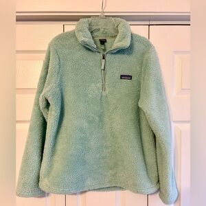Patagonia Women's Los Gatos 1/4 Zip.  Mint Green. Size L